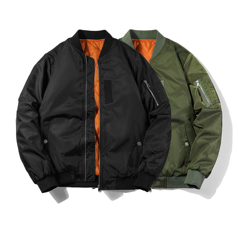 Herren Leichte Nylon-Bomberjacke mit gesteppter Innenfütterung und Ärmeltasche – Brevano