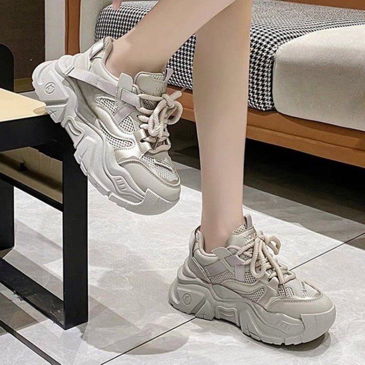 Damen Trendige Chunky Sneakers mit dämpfender Sohle und atmungsaktiver Netzoberfläche Echo Archiv