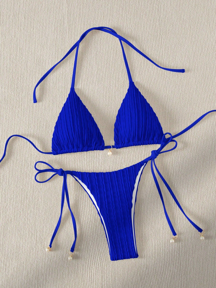 Damen Triangel-Bikini mit strukturierter Textur Echo Archiv