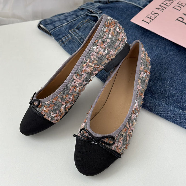 Damen Ballerinas mit zeitlosem Design und eleganter Schleifenapplikation Echoarchiv