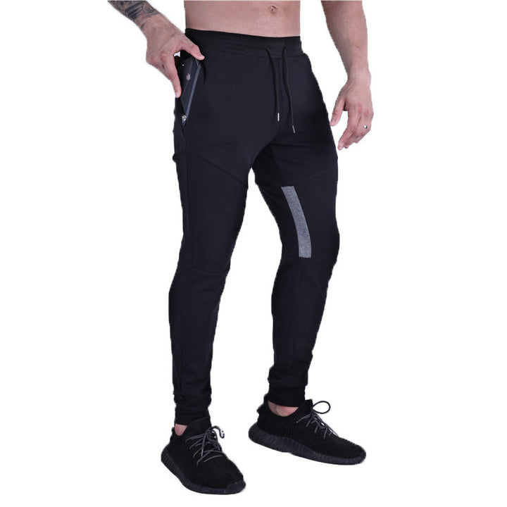 Herren Fitness-Jogginghose mit seitlichen Reißverschlusstaschen und elastischem Bund Echoarchiv