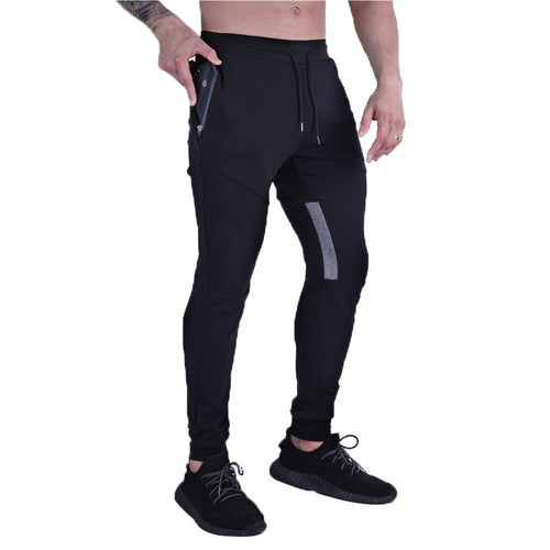 Herren Fitness-Jogginghose mit seitlichen Reißverschlusstaschen und elastischem Bund Echoarchiv
