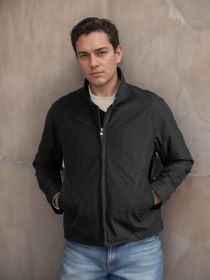 Herren leichte Freizeitjacke im modernen Design mit Stehkragen Echoarchiv