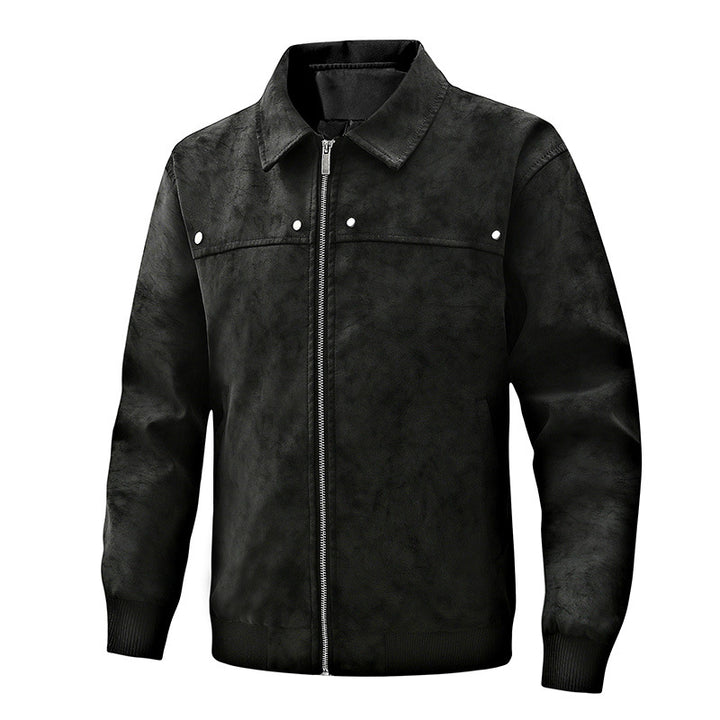 Herren gesteppte Freizeitjacke aus weichem Kunstleder Echoarchiv