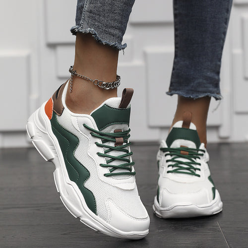 Unisex nan Plateau-Sneaker mit atmungsaktivem Mesh-Obermaterial, gepolsterter Fersenkappe und profilierter Gummilaufsohle Echo Archiv