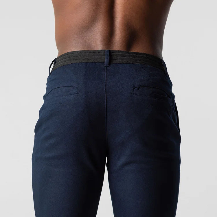Herren Chinohose Slim Fit mit elastischem Bund – Alveron
