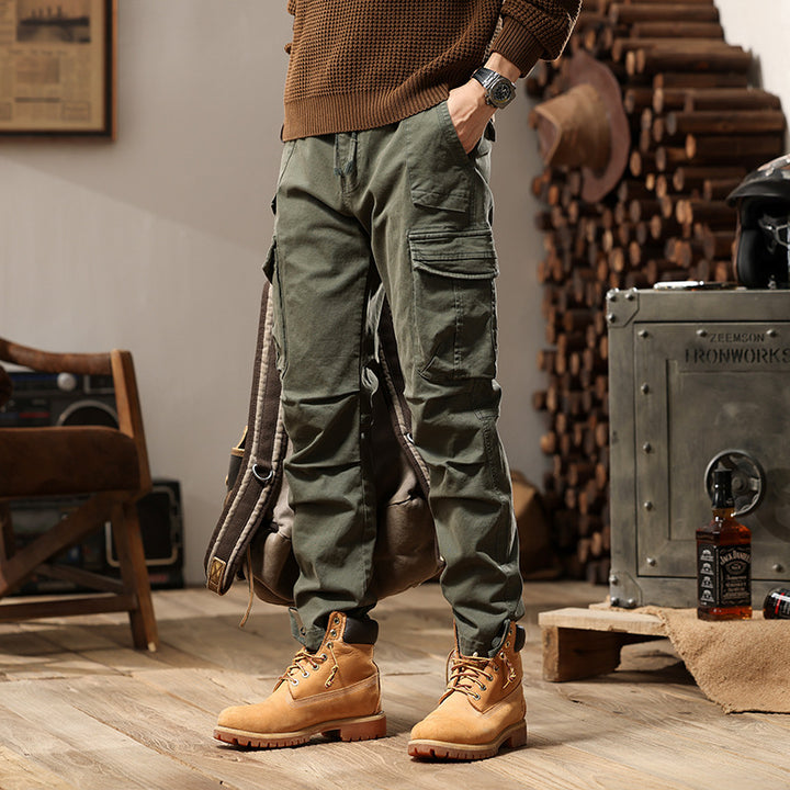 Herren Tactical Cargo-Hose mit Knöchelstulpen und Mehrfachtaschen Echo Archiv