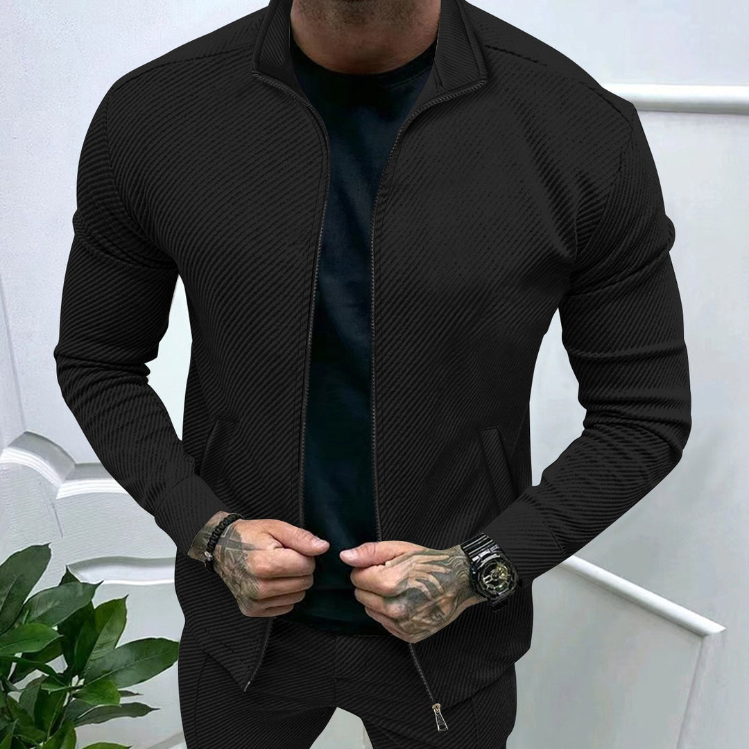 Herren sportliche Jacke mit strukturiertem Design Echoarchiv