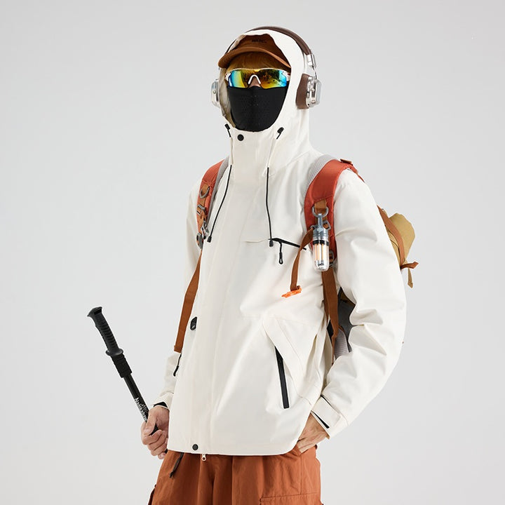 Herren Wasserdichte und atmungsaktive Ski‑ und Snowboardjacke mit Kapuze, Multi‑Taschen & Thermoversiegelung Echoarchiv