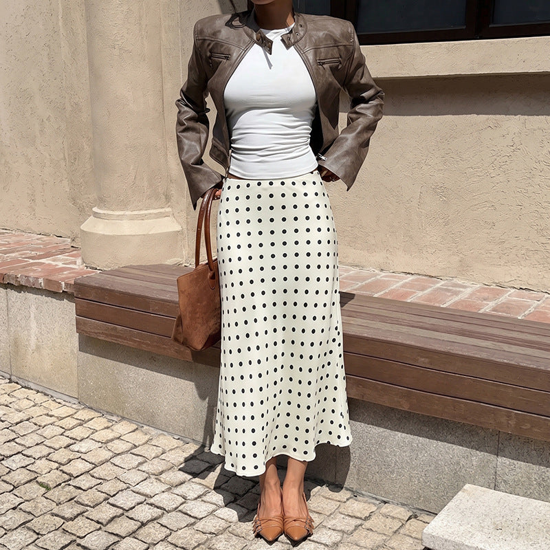 Damen Elegante Maxirock mit Punkten Echo Archiv