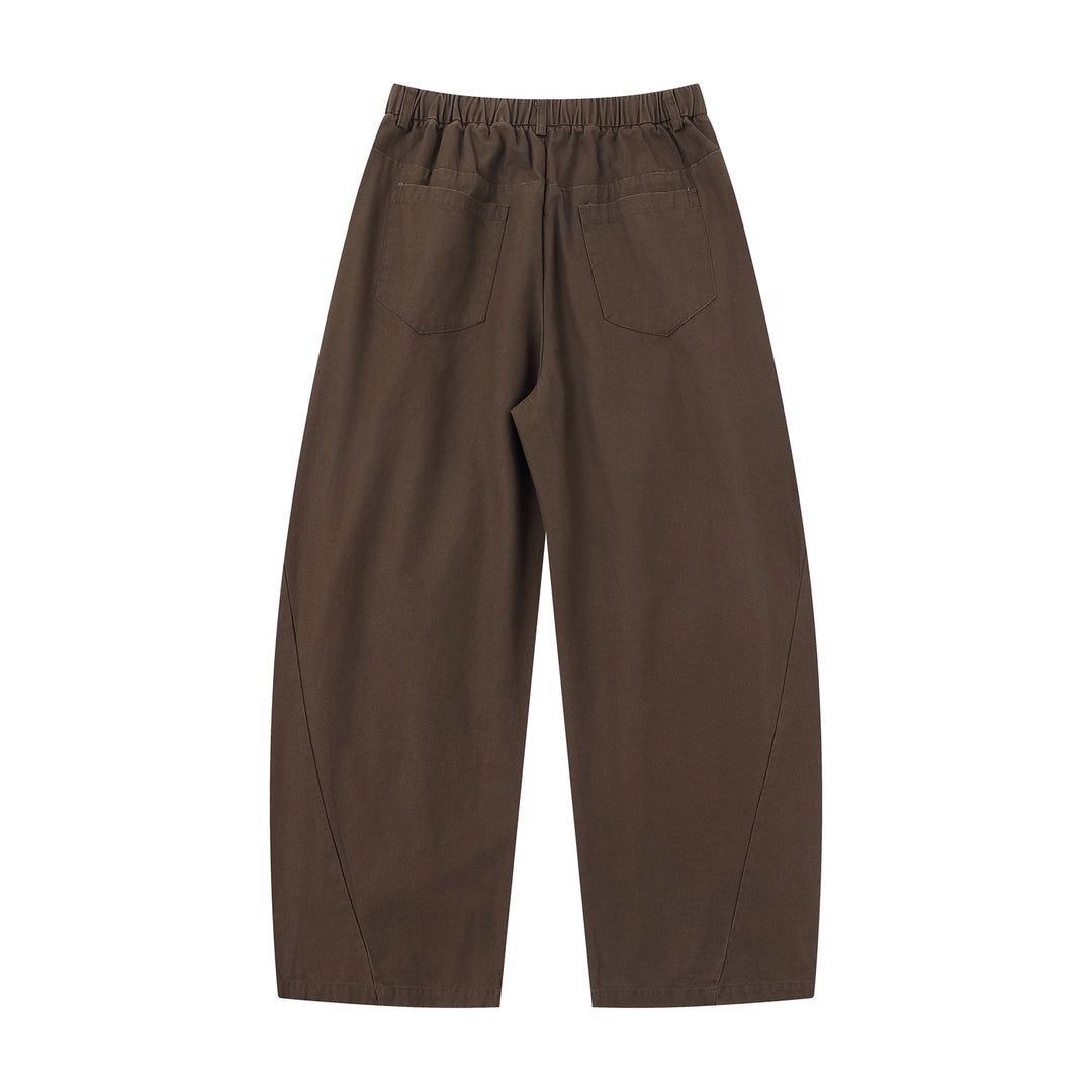 Damen Weite Culotte-Hose mit dekorativen Falten und elastischem Bund Echoarchiv