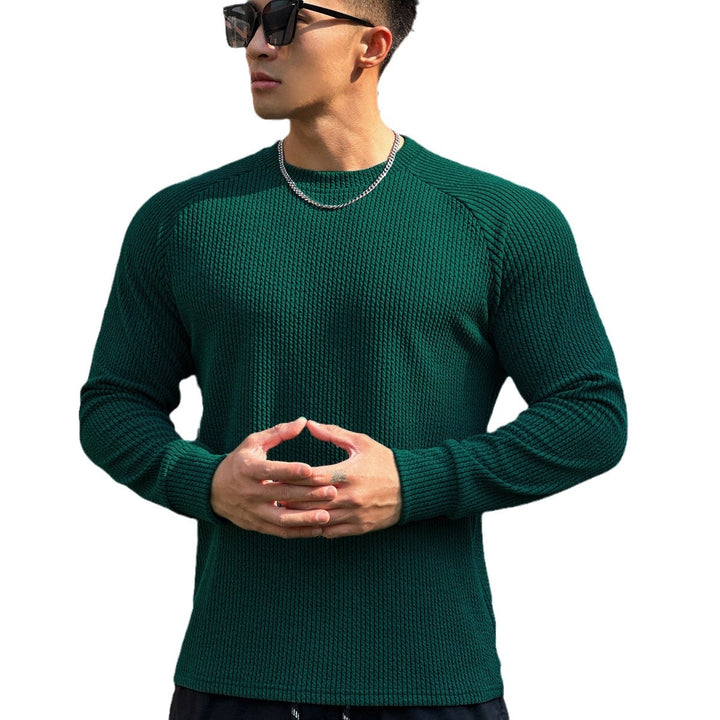 Herren Langarm Workout-Shirt mit strukturiertem Design und atmungsaktivem Stoff Echoarchiv