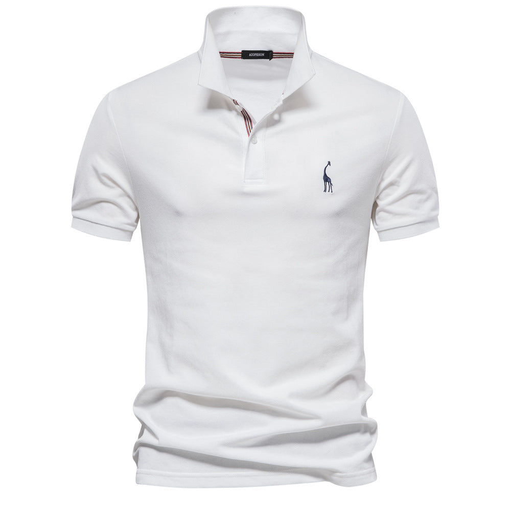 Herren klassisches Poloshirt aus atmungsaktiver Baumwolle mit modischem Kragen Echoarchiv