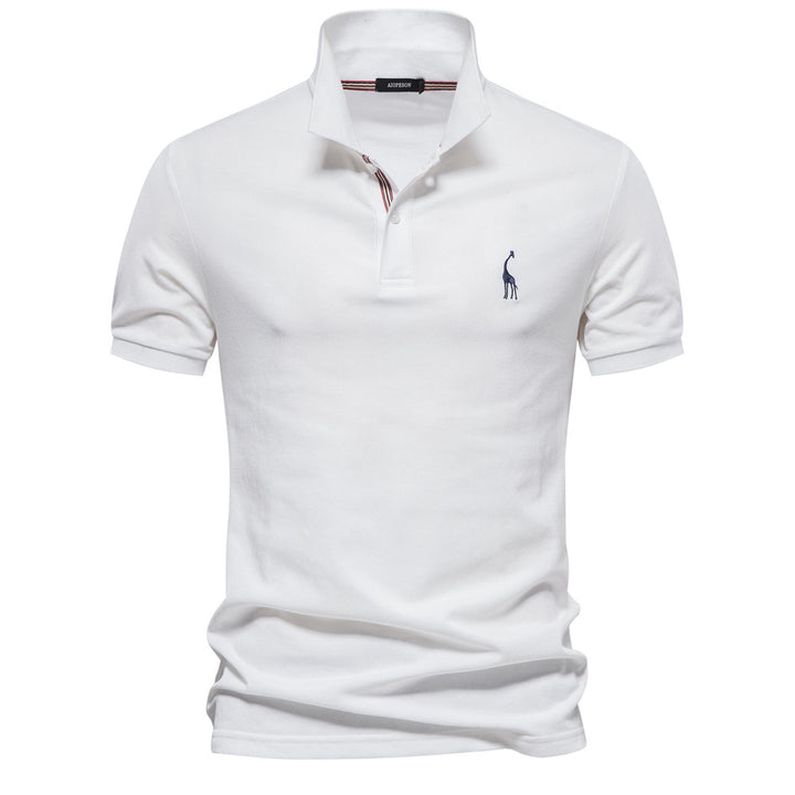 Herren klassisches Poloshirt aus atmungsaktiver Baumwolle mit modischem Kragen Echoarchiv
