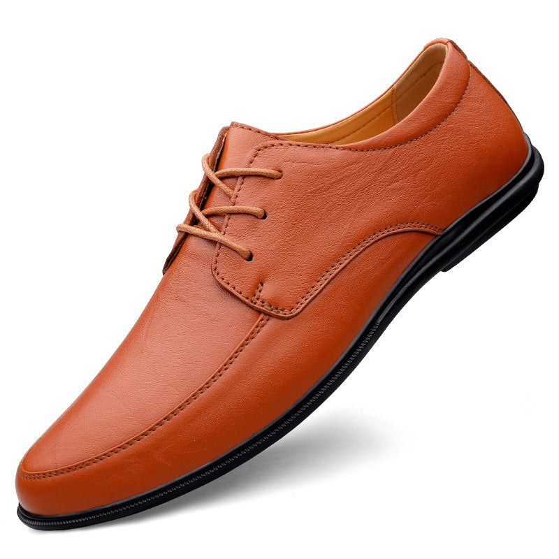 Herren Elegante Echtleder Schnürschuhe Echoarchiv
