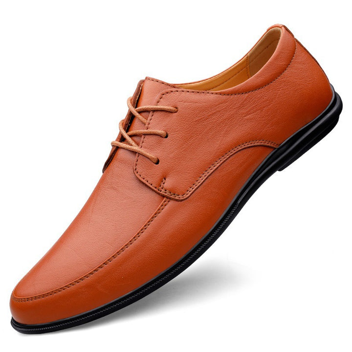 Herren Elegante Echtleder Schnürschuhe Echoarchiv