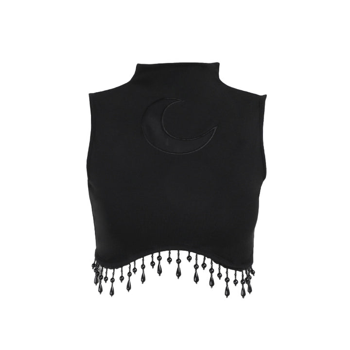Damen elegantes Crop-Top mit Perlenverzierungen Echo Archiv