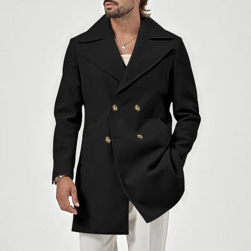 Herren eleganter Doppelreiher-Mantel Echoarchiv