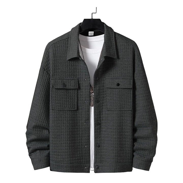 Herren strukturierte Freizeitjacke mit praktischen Taschen Echoarchiv