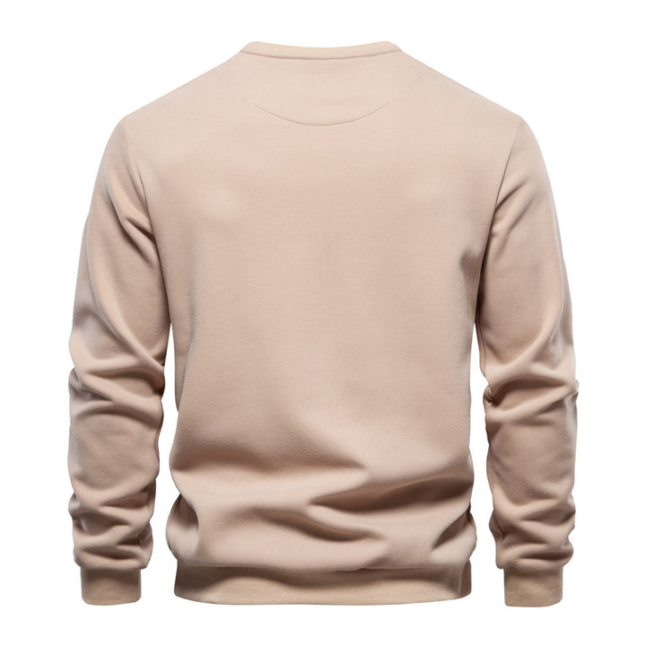 Herren nan Sweatshirt mit Rundhalsausschnitt, aufgesetzter Brusttasche mit horizontalem Reißverschluss und geripptem Saum Echo Archiv