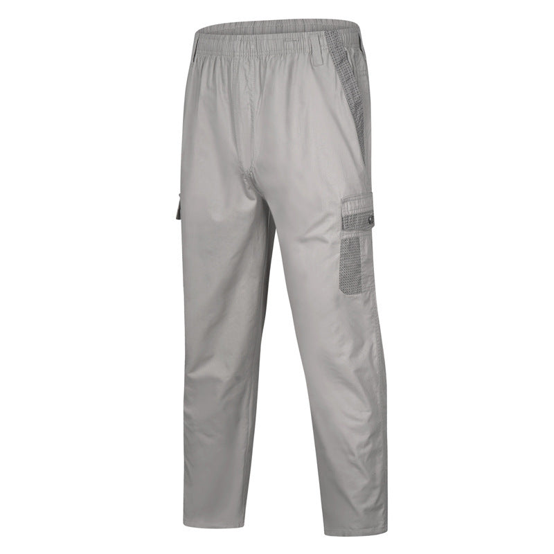 Herren Cargohose mit elastischem Bund, Mesh-Einsätzen und Multifachtaschen – Bravaro