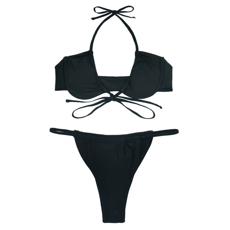 Damen Push-Up Bikini mit verstellbaren Bindebändern Echo Archiv