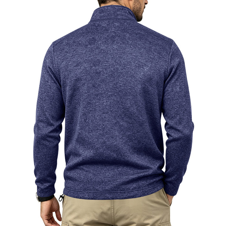 Herren Thermo-Halbzip-Pullover mit Brust-Reißverschlusstasche und Stehkragen Echoarchiv