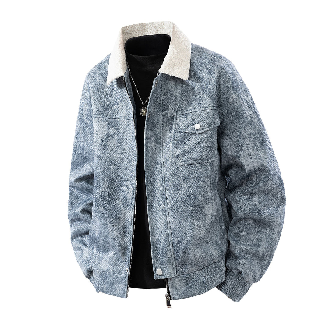 Herren Kunstlederjacke mit Steppdetails – Valtoré