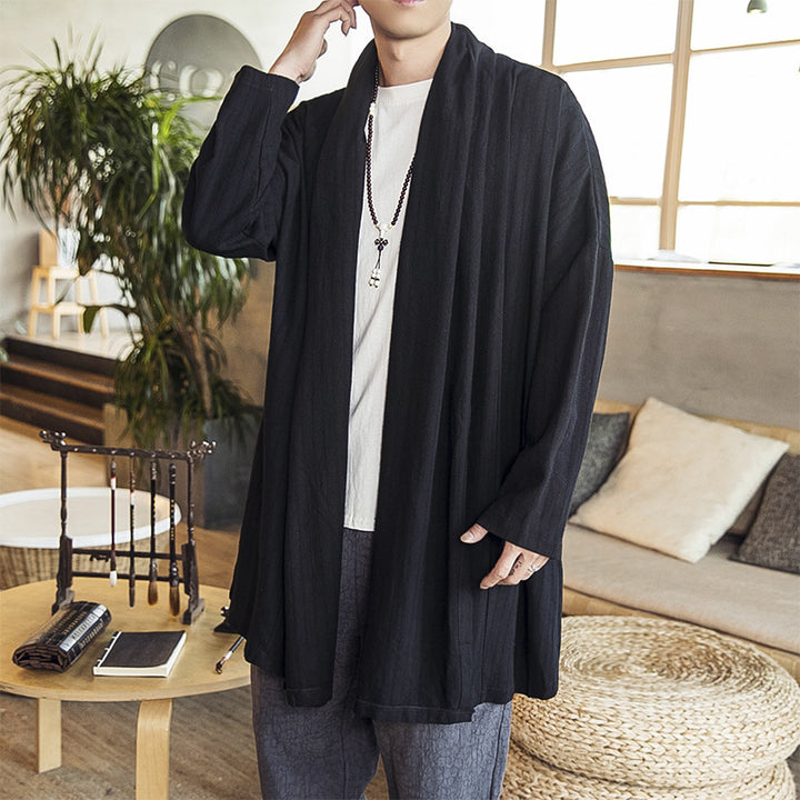 Herren lässige Kimono-Jacke mit elegantem Schnitt und weichem Gewebe Echoarchiv