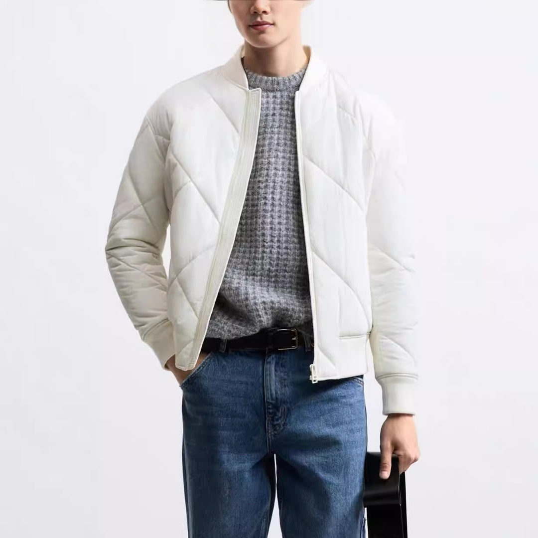 Herren gesteppte Freizeitjacke mit sportlichem Schnitt und seitlichen Taschen Hedi-Mode