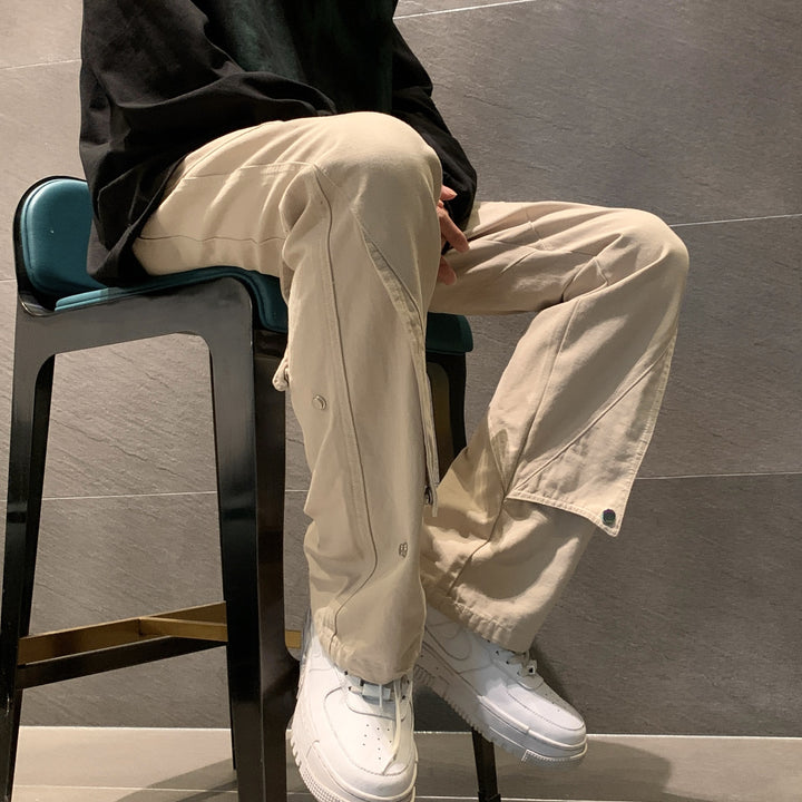 Herren lässige Utility-Hosen mit multifunktionalen Taschen und verstellbarem Bund Echoarchiv