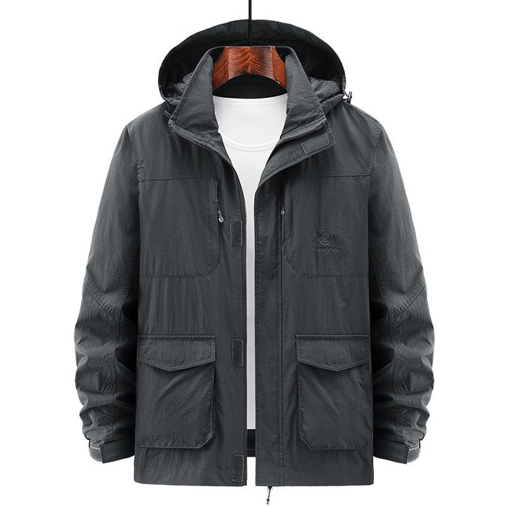 Herren Leichte Utility-Jacke mit Kapuze Echo Archiv