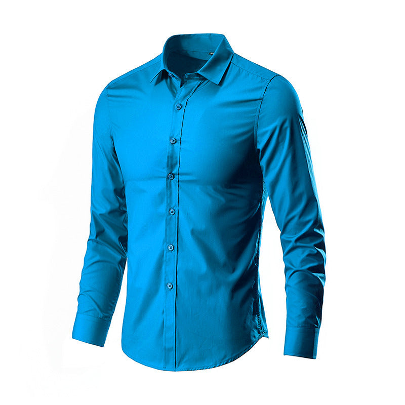 Herren nan Slim-Fit Businesshemd aus Stretch-Baumwollmix mit Kentkragen Echo Archiv