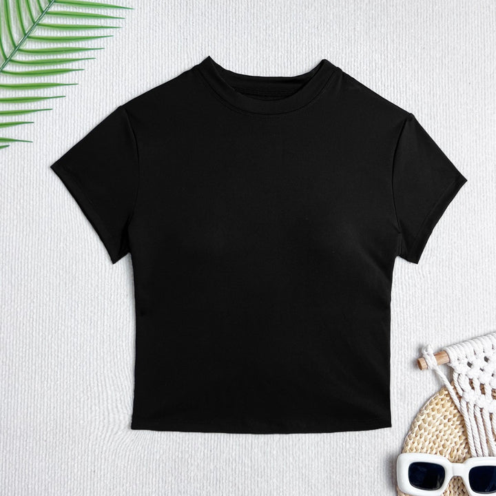 Damen Crop-Top mit kreativem Rückendesign und figurbetonender Passform Echo Archiv