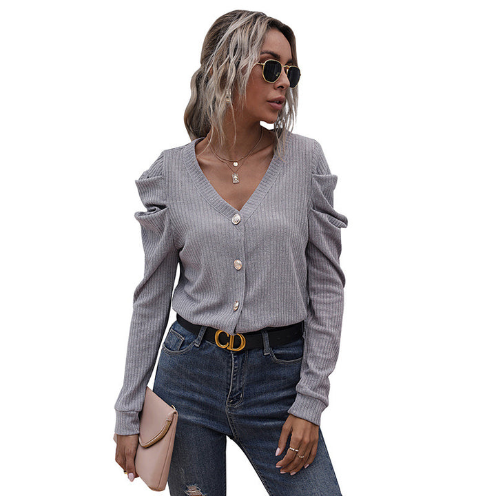Damen Modischer Cardigan mit Rüschendetails Echo Archiv
