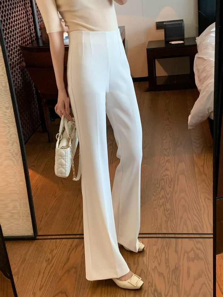 Damen Elegante Hoch taillierte Palazzo-Hose Echoarchiv