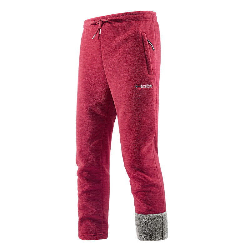 Herren Thermo‑Fleecehose mit hochfloriger Sherpa‑Innenfütterung und Reißverschlusstaschen – Sorevano