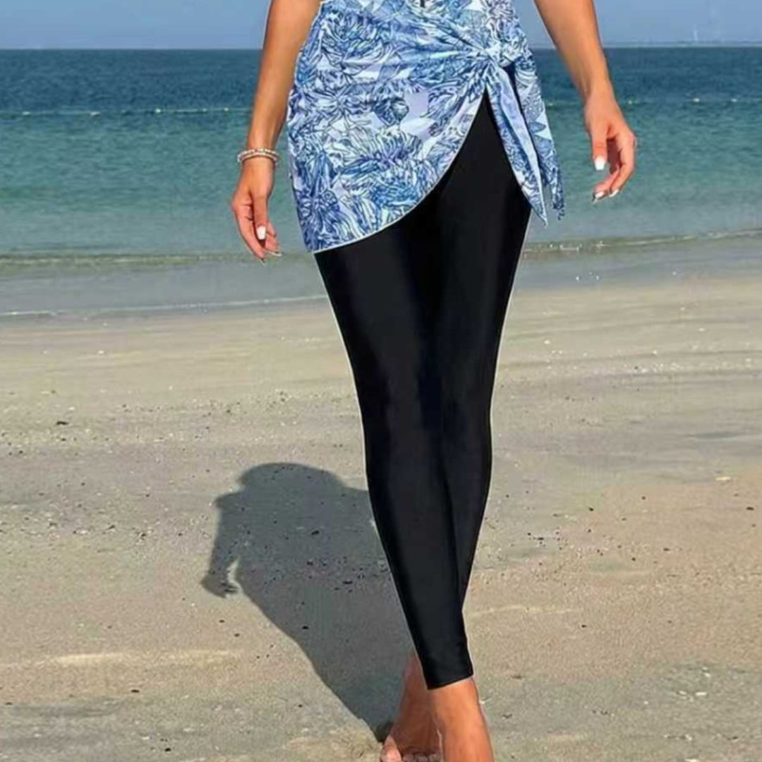Damen Sportlicher Surfanzug mit asymmetrischem Schnitt und Wickeldetail Echo Archiv
