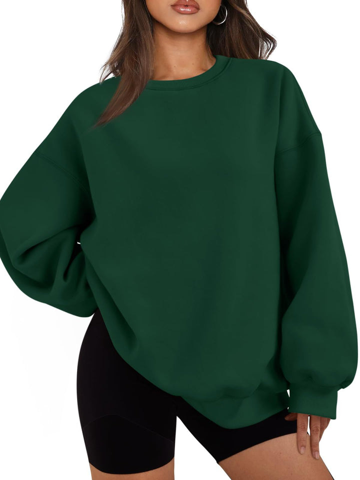 Damen nan Boxy-Crewneck-Sweat mit extraweiter Passform, Raglanärmeln und weichem Fleece-Innenfutter Echo Archiv