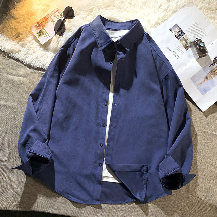 Herren lässige Hemdbluse aus atmungsaktivem Baumwollstoff mit praktischen Taschen Echoarchiv