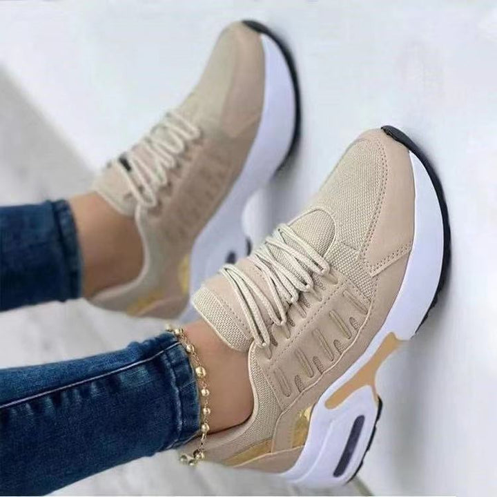 Damen nan sportive Plateau-Sneaker mit sichtbarem Luftkissen, gepolstertem Komfortfußbett und atmungsaktivem Mesh-Detail Echo Archiv