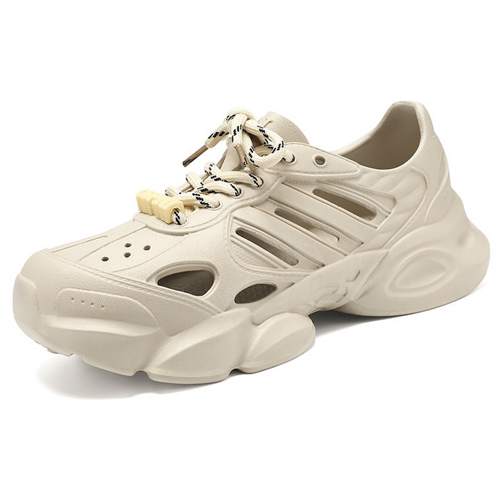 Herren nan futuristischer atmungsaktiver Cut-Out Plateau-Sneaker mit stoßdämpfender EVA-Sohle und Schnellverschluss Echo Archiv