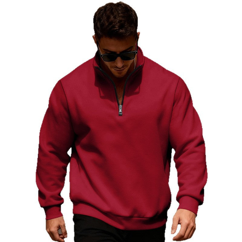 Herren Sweatpullover mit hohem Kragen und Reißverschluss Echoarchiv