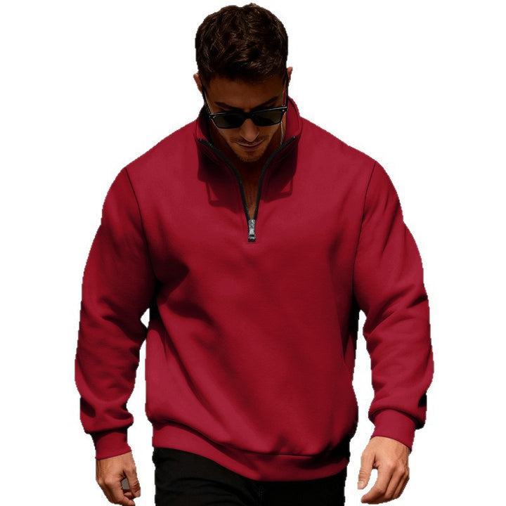 Herren Sweatpullover mit hohem Kragen und Reißverschluss Echoarchiv