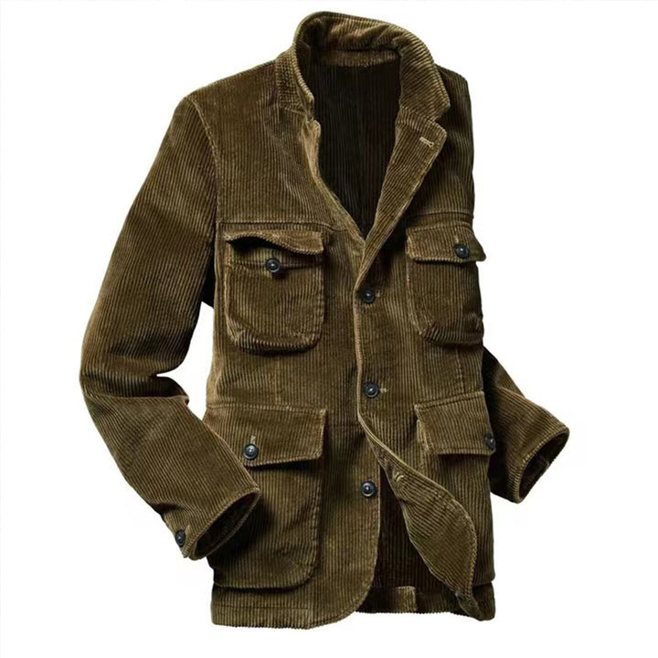 Herren Komfortable Utility-Jacke aus Cordmaterial Echoarchiv