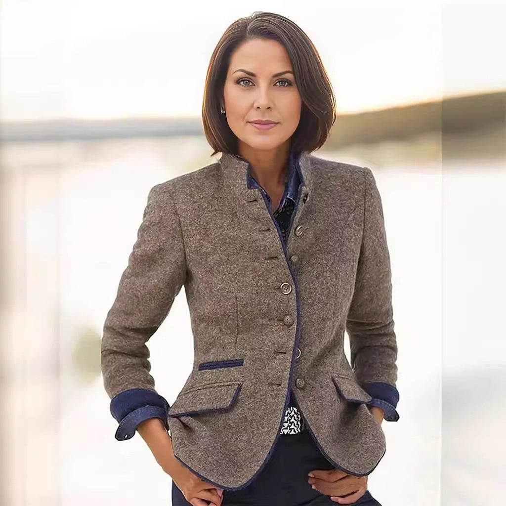 Damen eleganter Blazer mit modischem Schnitt und detailreicher Knopfleiste Echoarchiv