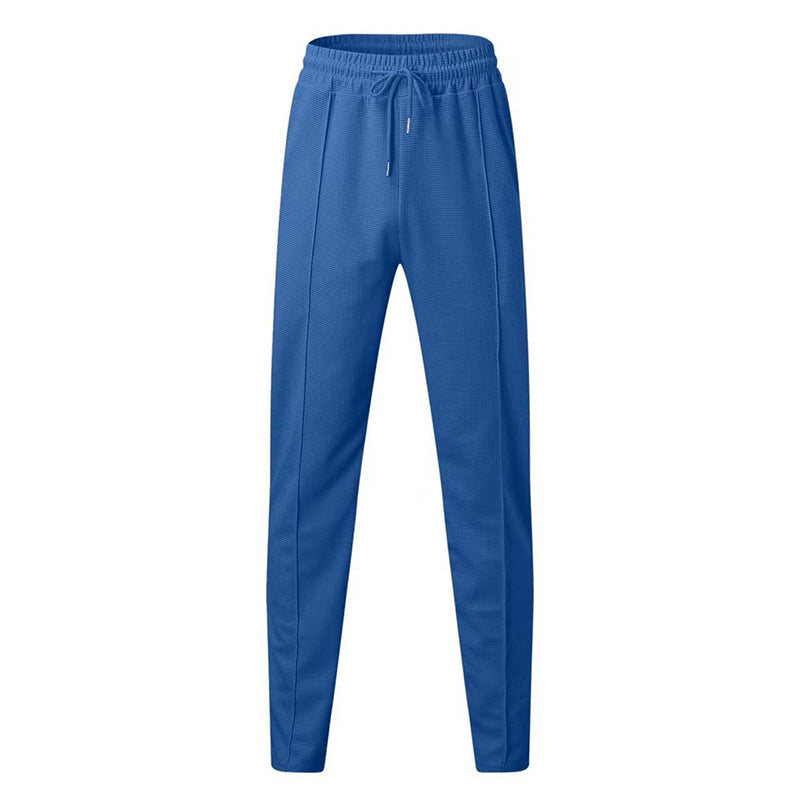 Herren nan strukturiertes Jogginghose mit elastischem Tunnelzug, formgebender Bügelfalte und tapered Bein Echo Archiv