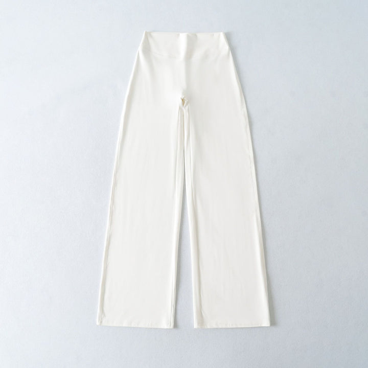 Damen Weite High Waist Loungehose aus Stretchjersey mit fließendem Schlag Echoarchiv