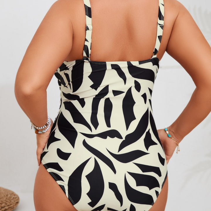 Damen Eleganter Einteiler Badeanzug mit raffen Design Echo Archiv