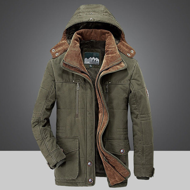 Herren nan arktis-inspirierter Fieldparka mit Cord-Innenkragen, abnehmbarer Kapuze und multifunktionalen Taschen Echo Archiv